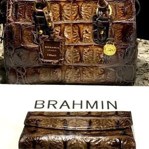 Brahmin Addie Orinoco bag matching Checkbook walle